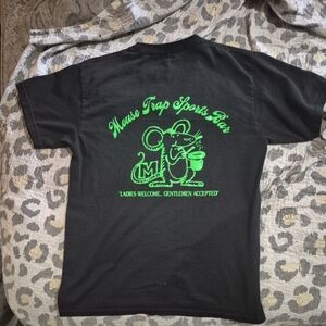 Mouse Trap Sports Bar Kids Tee - Black with Green Print